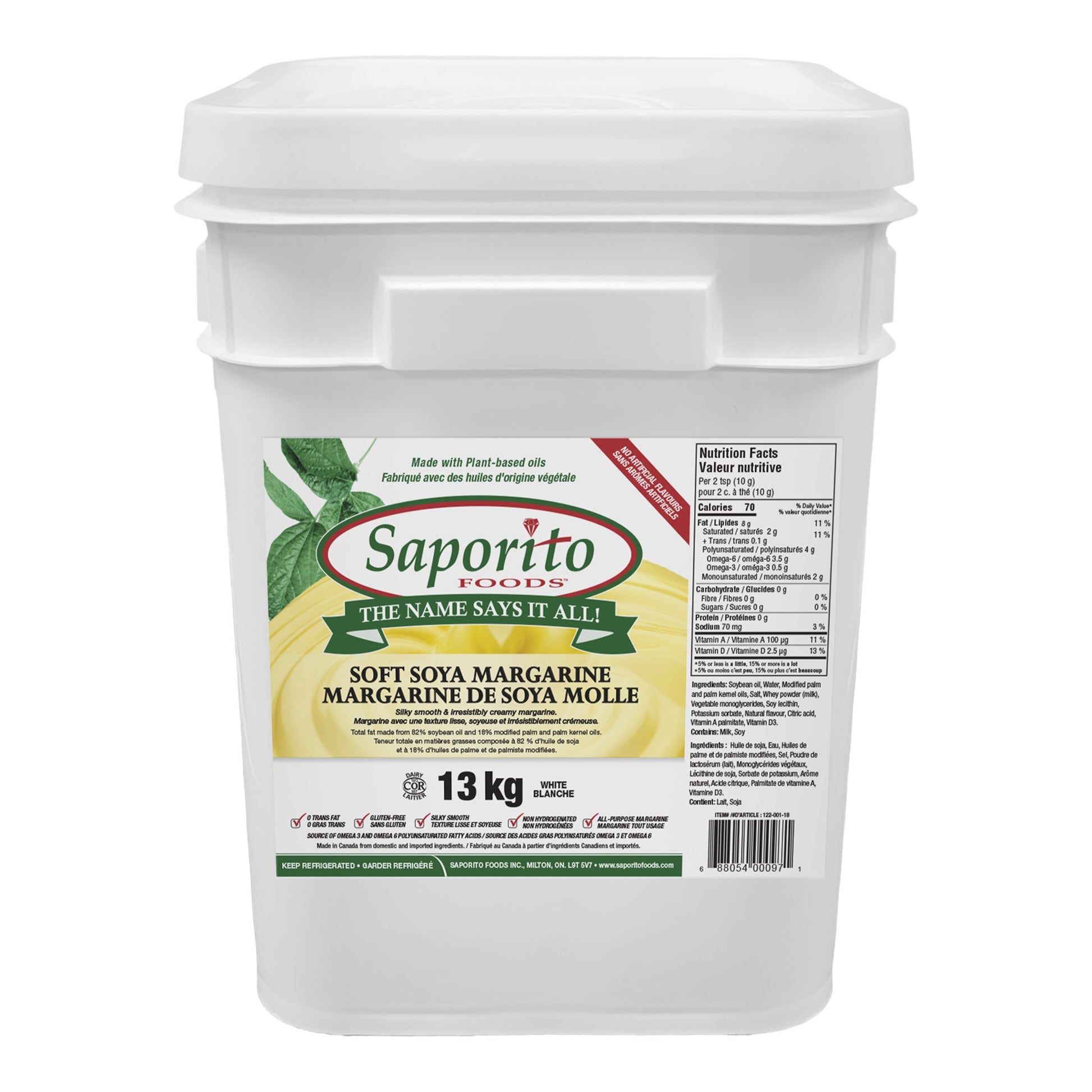 Saporito White Margarine, 13kg - image 1