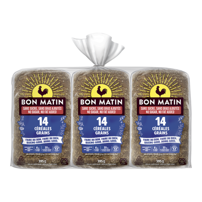Bon Matin 14 Grain Bread, 3 x 595 g - image 1