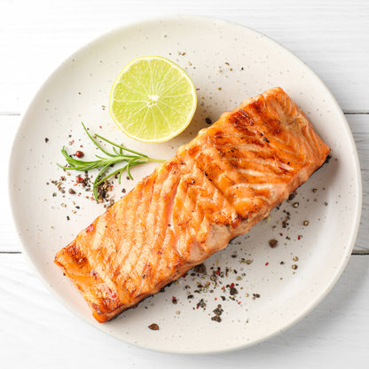 Blue Tide Farmed Skin-on Atlantic Salmon Center Cut Portions, 4.54 kg - image 1