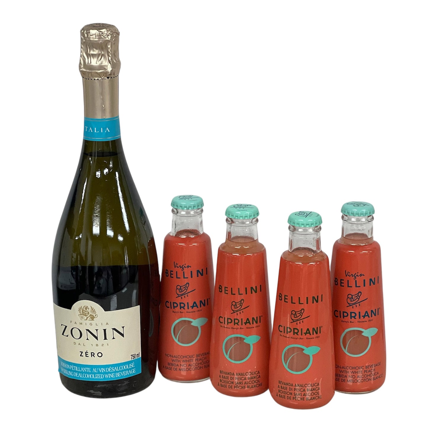 Cipriani Peach Bellini and Zonin Non-Alcoholic Prosecco Bundle - image 1