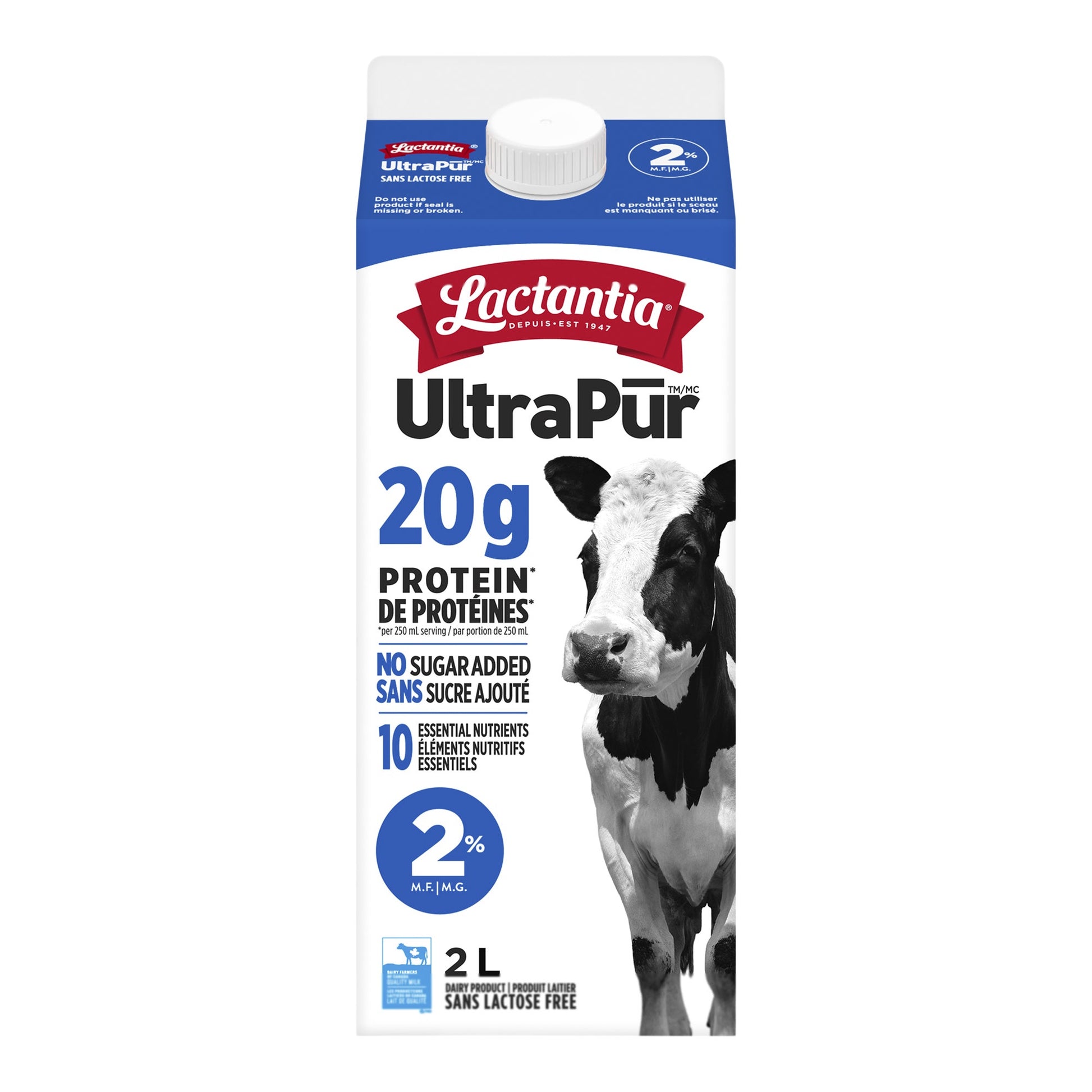 Lactantia UltraPur 2% 20g Protein & Lactose Free Milk 2L - image 1