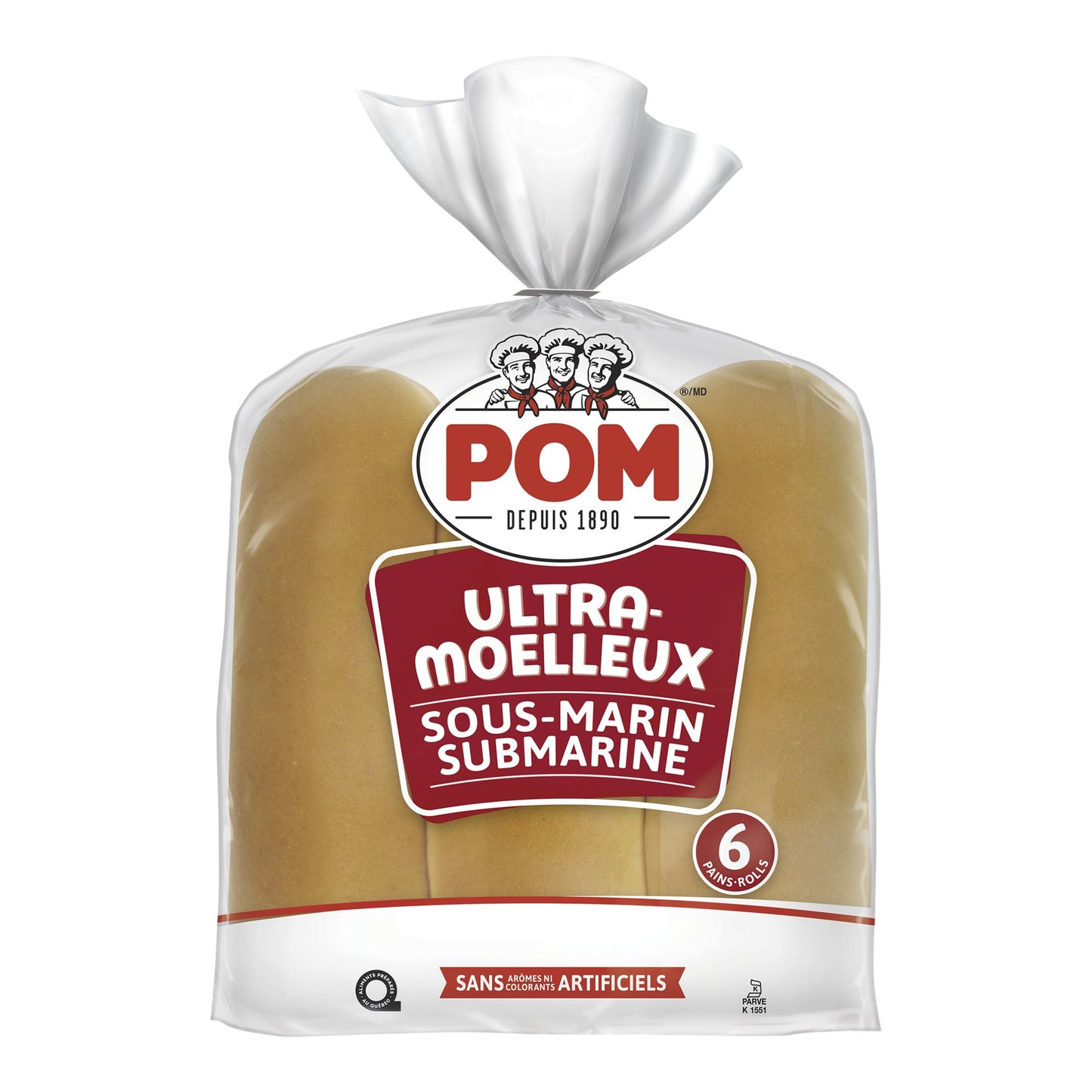 Pom Submarine Rolls, Pack of 6 - image 1