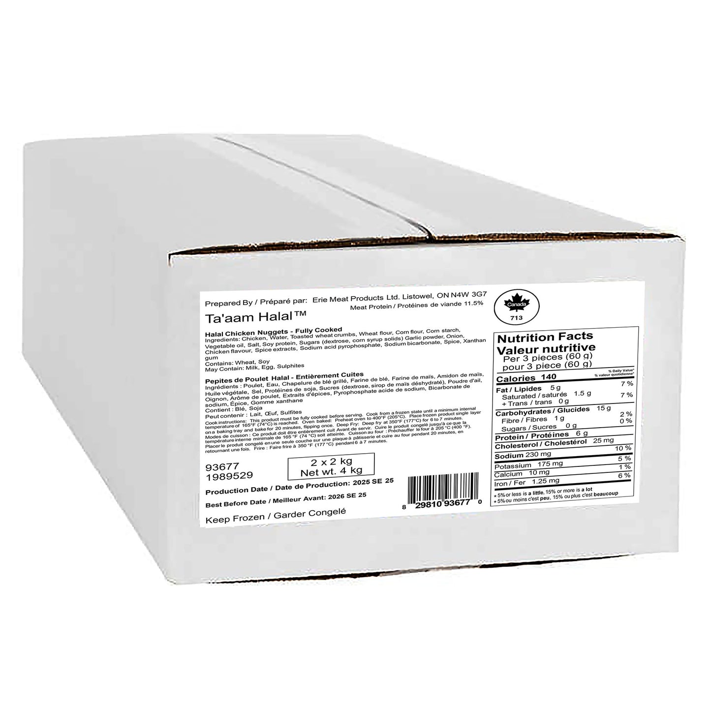 Ta'aam Halal Chicken Nuggets, 2 x 2 kg - image 2
