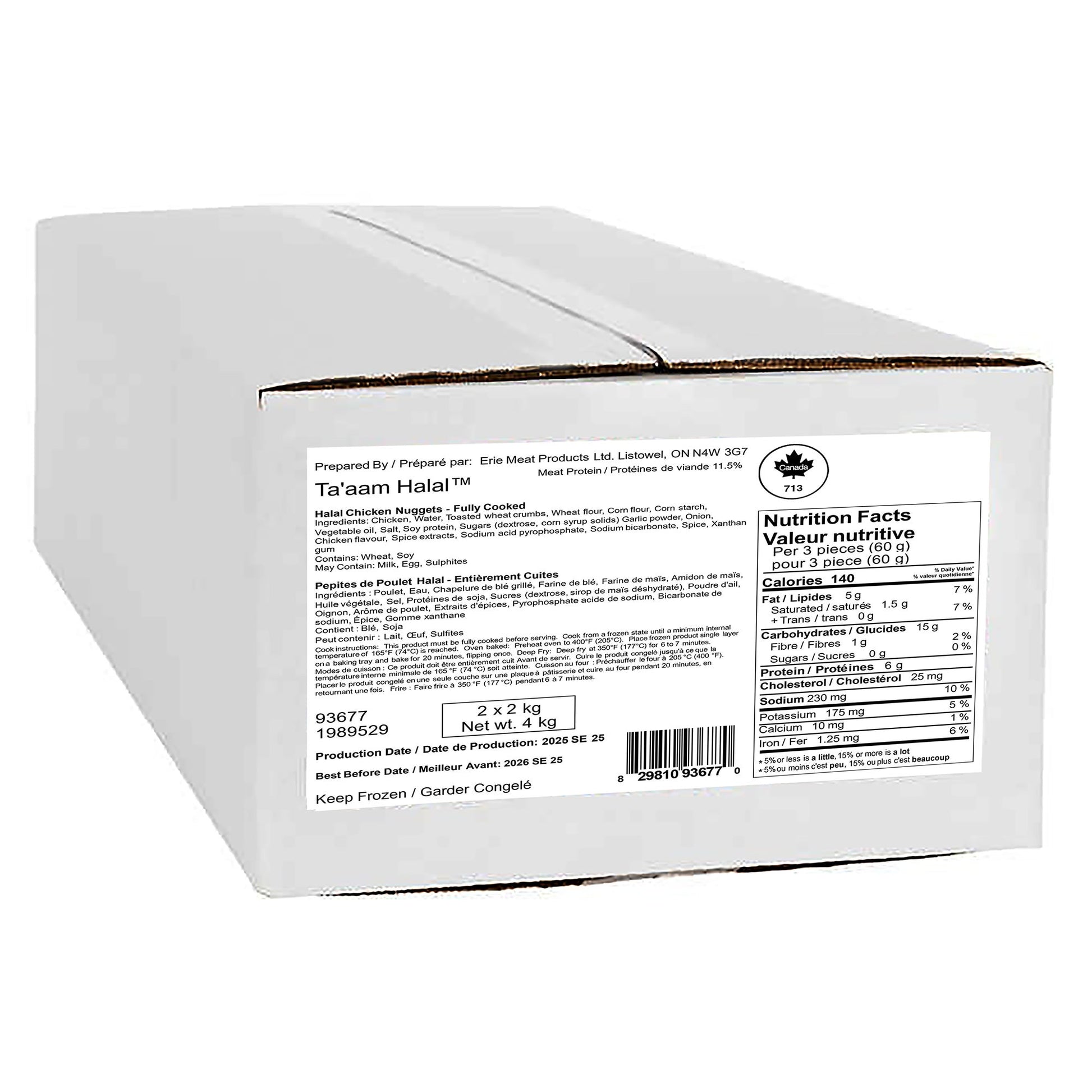 Ta'aam Halal Chicken Nuggets, 2 x 2 kg - image 2