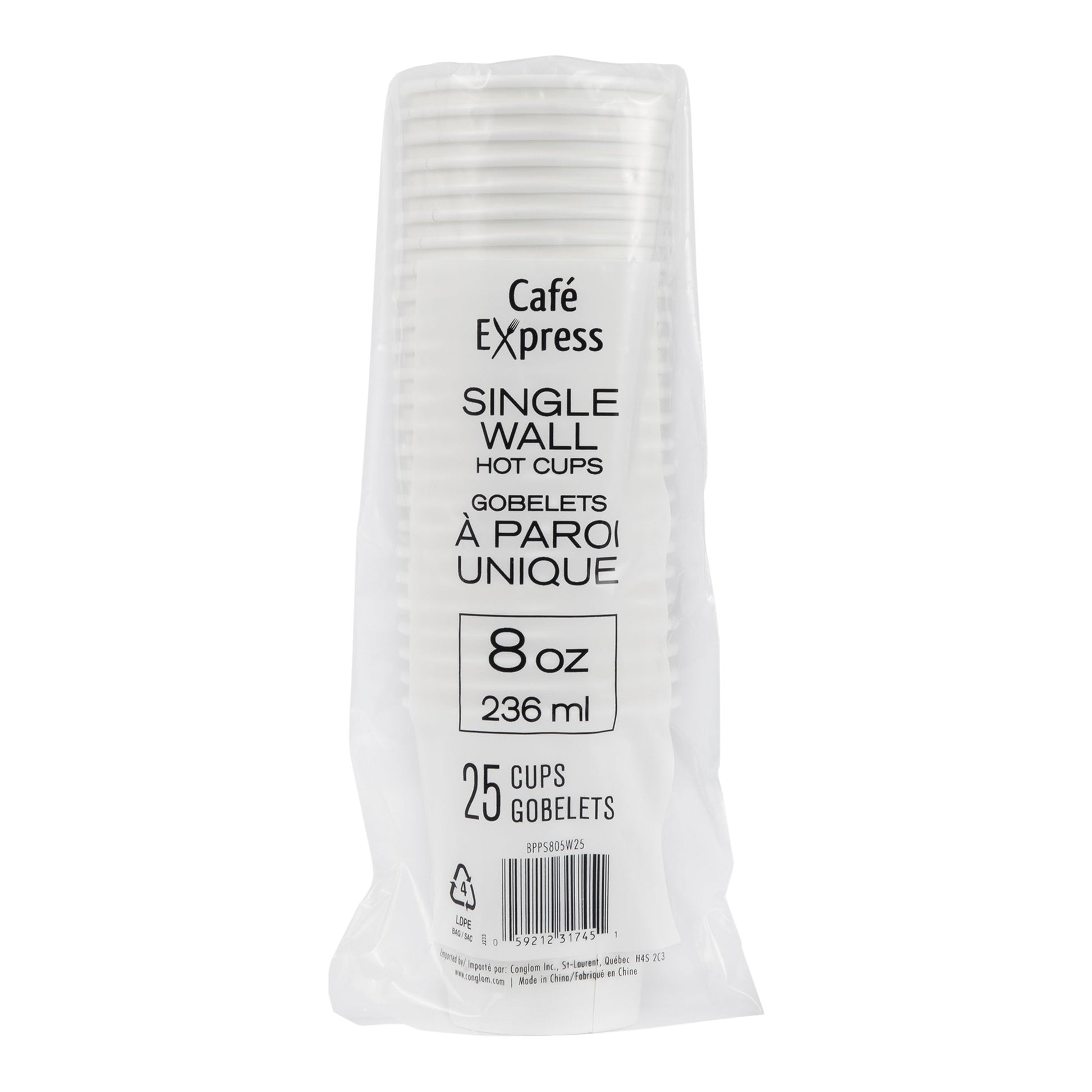 Café Express Single Wall 8-oz Hot Cups, 5 Packs of 100 - image 1