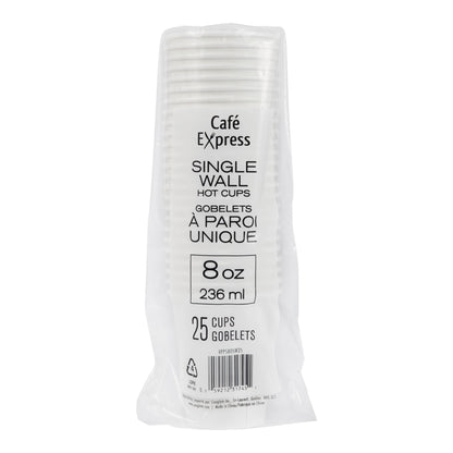 Café Express Single Wall 8-oz Hot Cups, 5 Packs of 100 - image 1