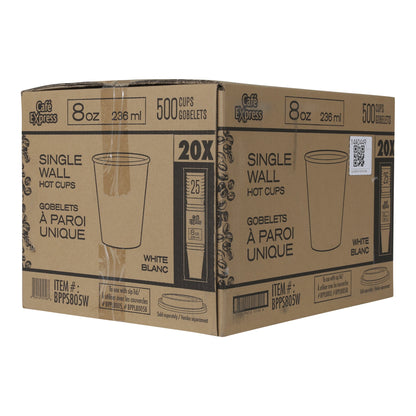 Café Express Single Wall 8-oz Hot Cups, 5 Packs of 100 - image 2