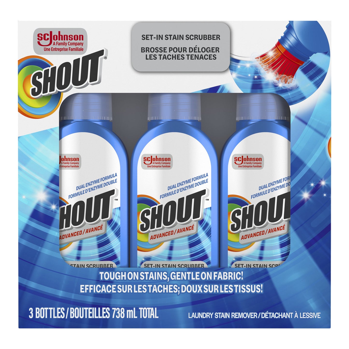 Shout Advanced Stain Remover Gel Brush 246 mL, 3-pack - image 1