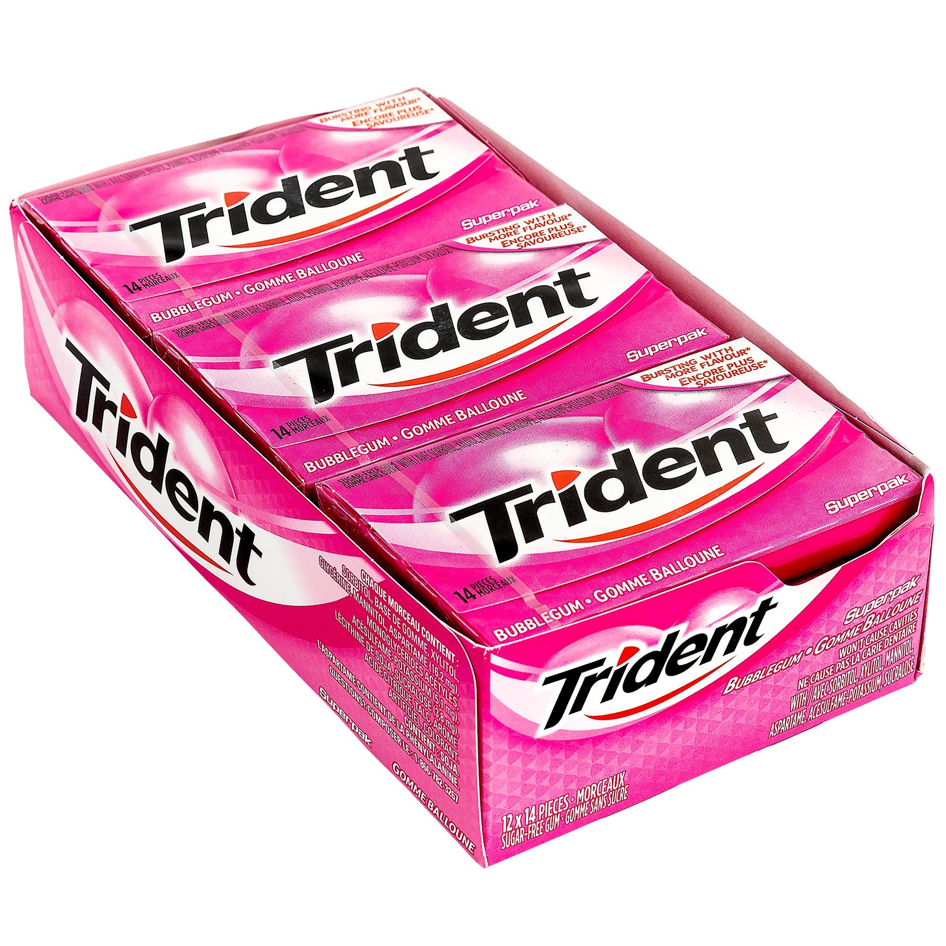 Trident Bubblegum, 12 × 14 pieces — product image