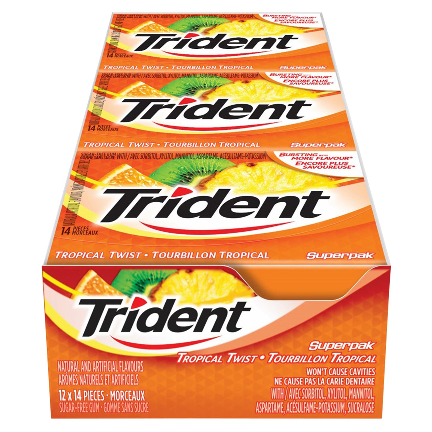 Trident Tropical Twist, 12 × 14 pieces — product image