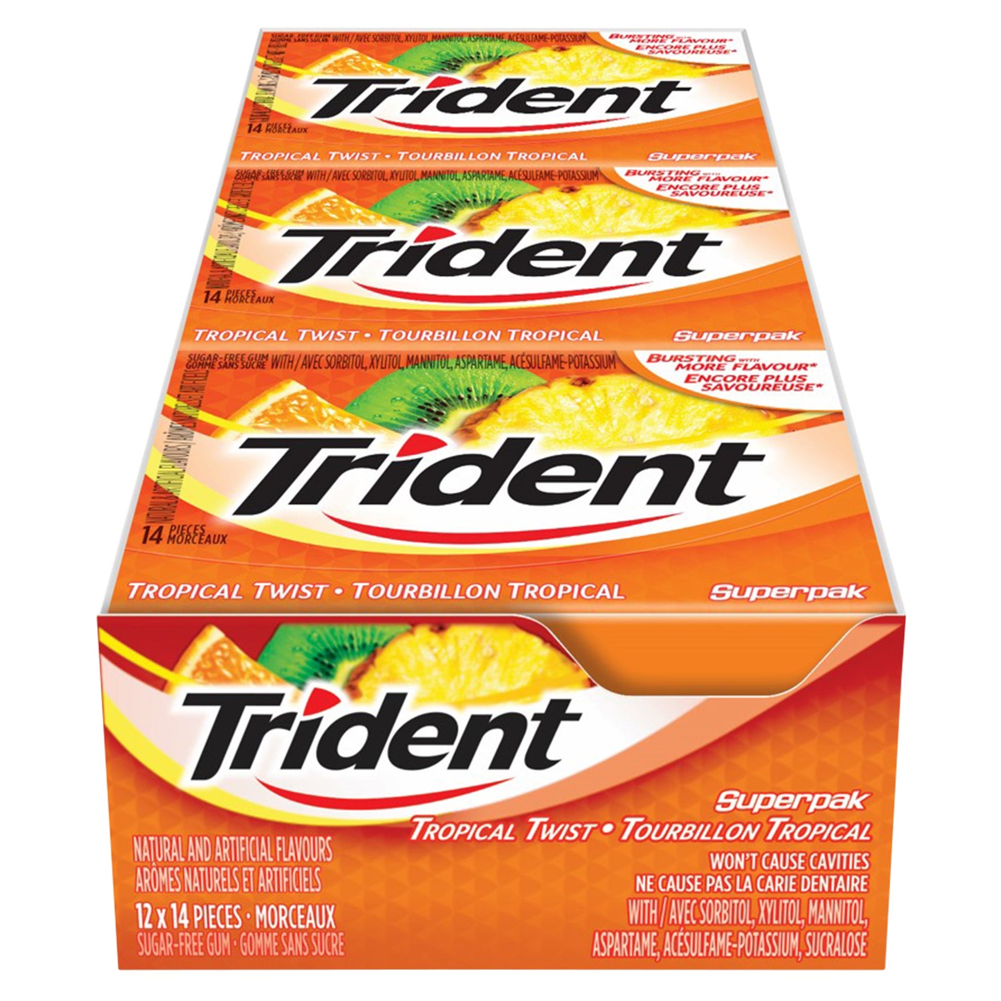 Trident Tropical Twist, 12 × 14 pieces — product image