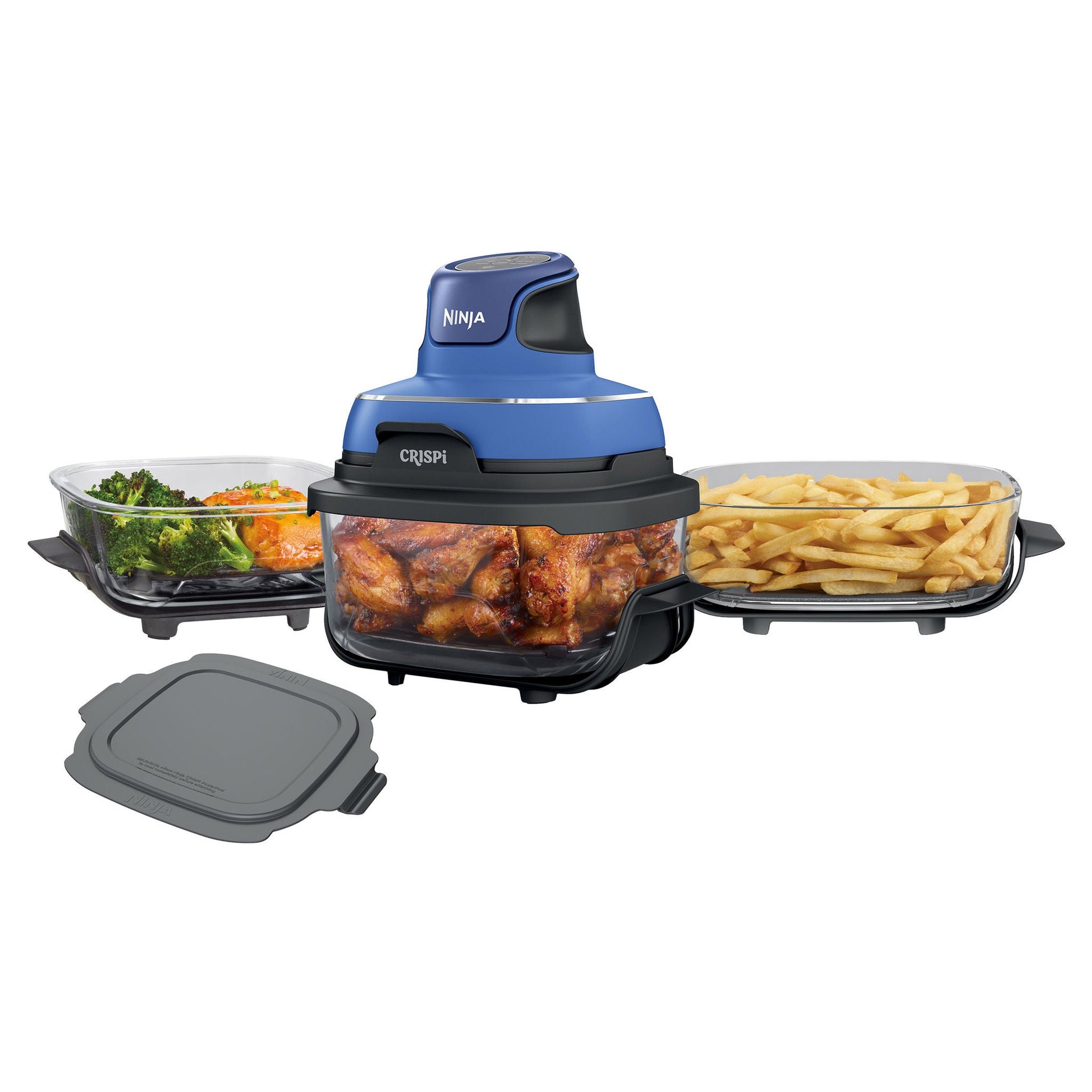 Ninja Crispi 5-in-1 Portable Glass Air Fry Cooking System, 3 Containers and Cover - image 1