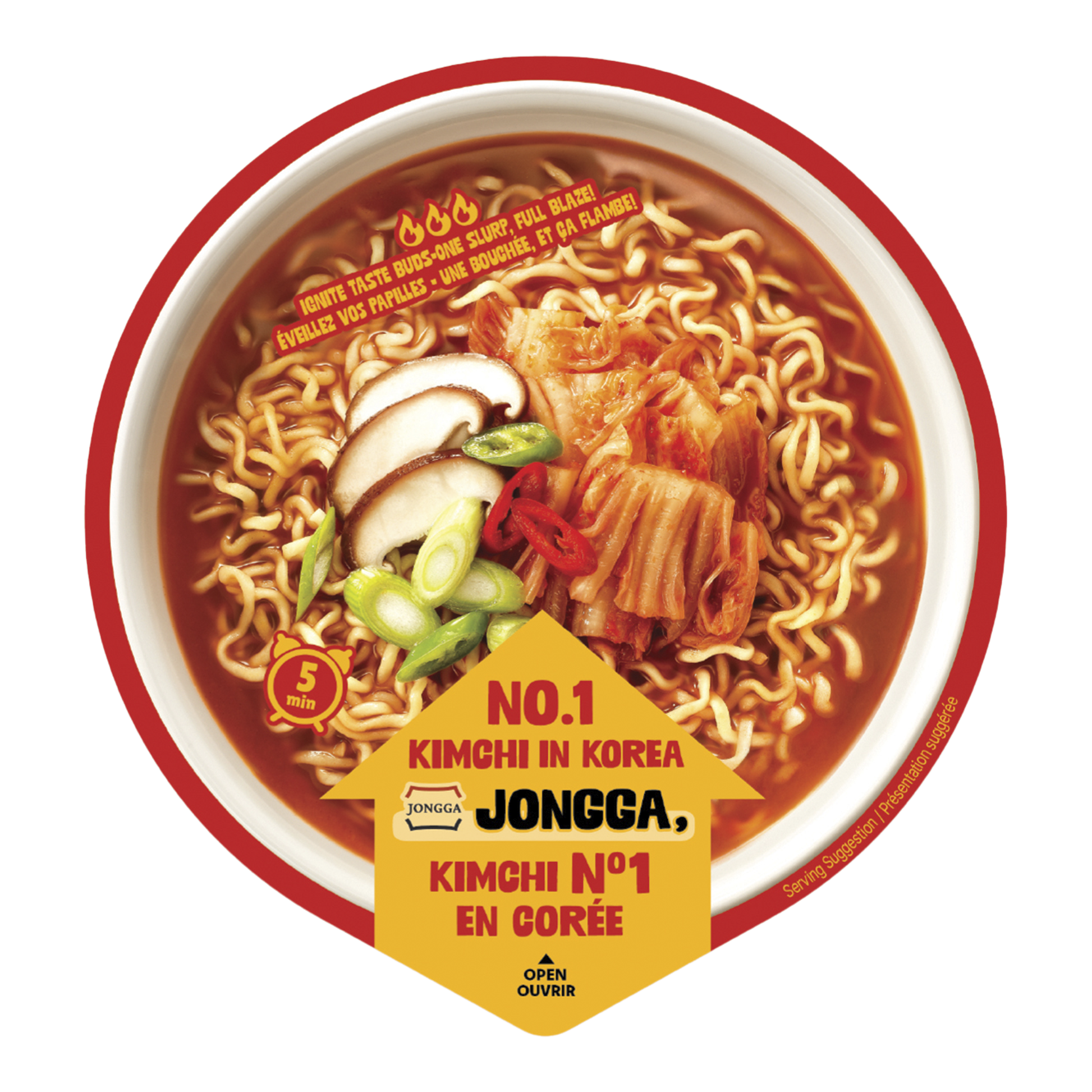 Ofood Jongga Kimchi Bowl Noodle 6 x 140 g - image 1