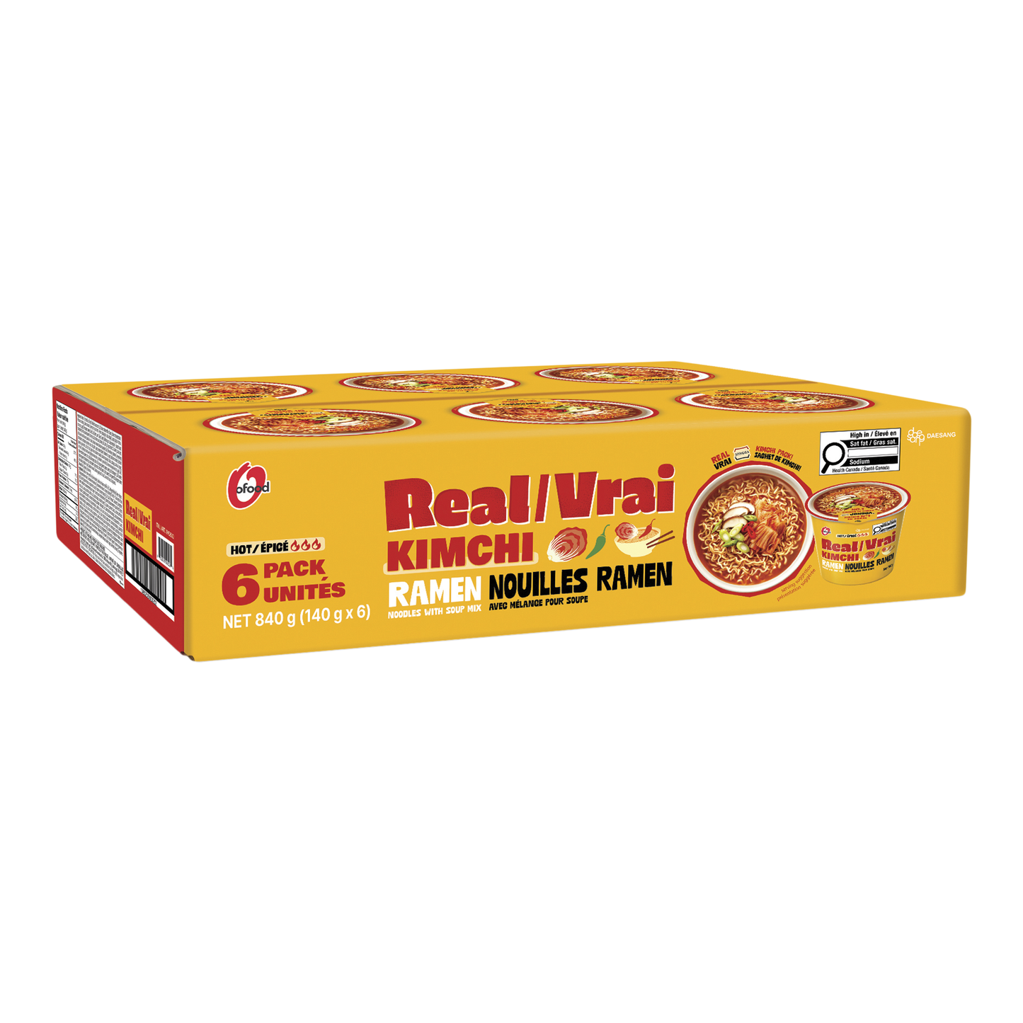 Ofood Jongga Kimchi Bowl Noodle 6 x 140 g - image 3