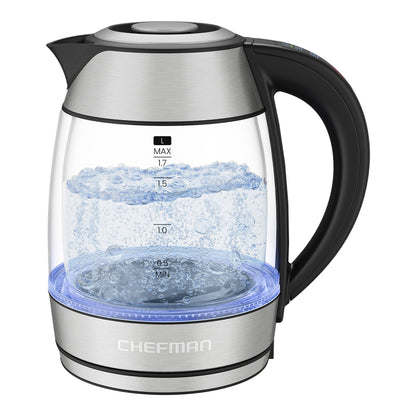 Chefman Dual-Glass 1.7 L Cool-Touch Digital Kettle with Adjustable Temperature and Removable Tea Infuser - image 1