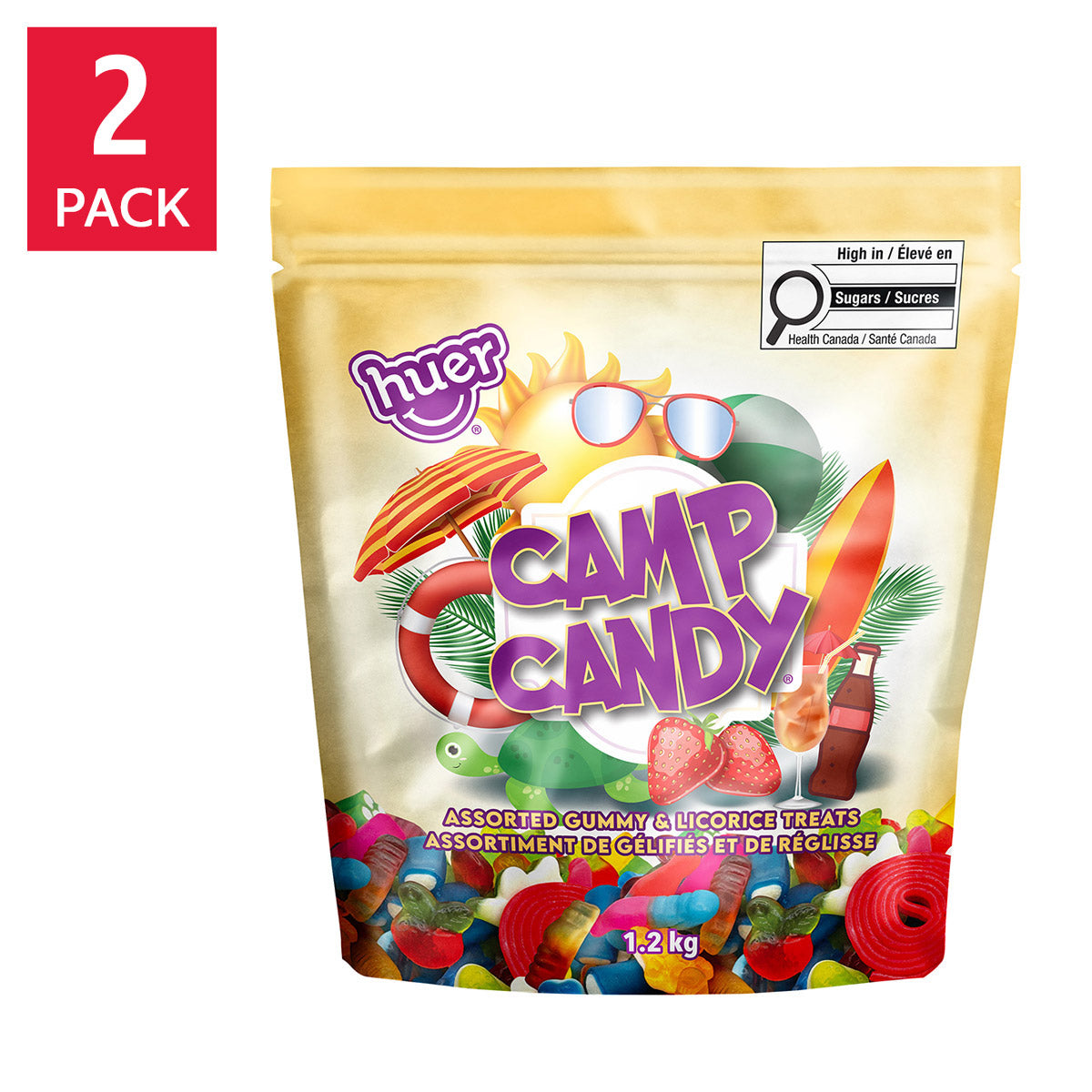 Huer - Assorted Gummy and Licorice Treats, 2 × 1.2 kg - image 1
