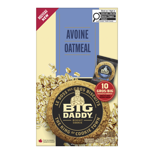 Big Daddy Cookies, 10 × 100 g, oatmeal — product image