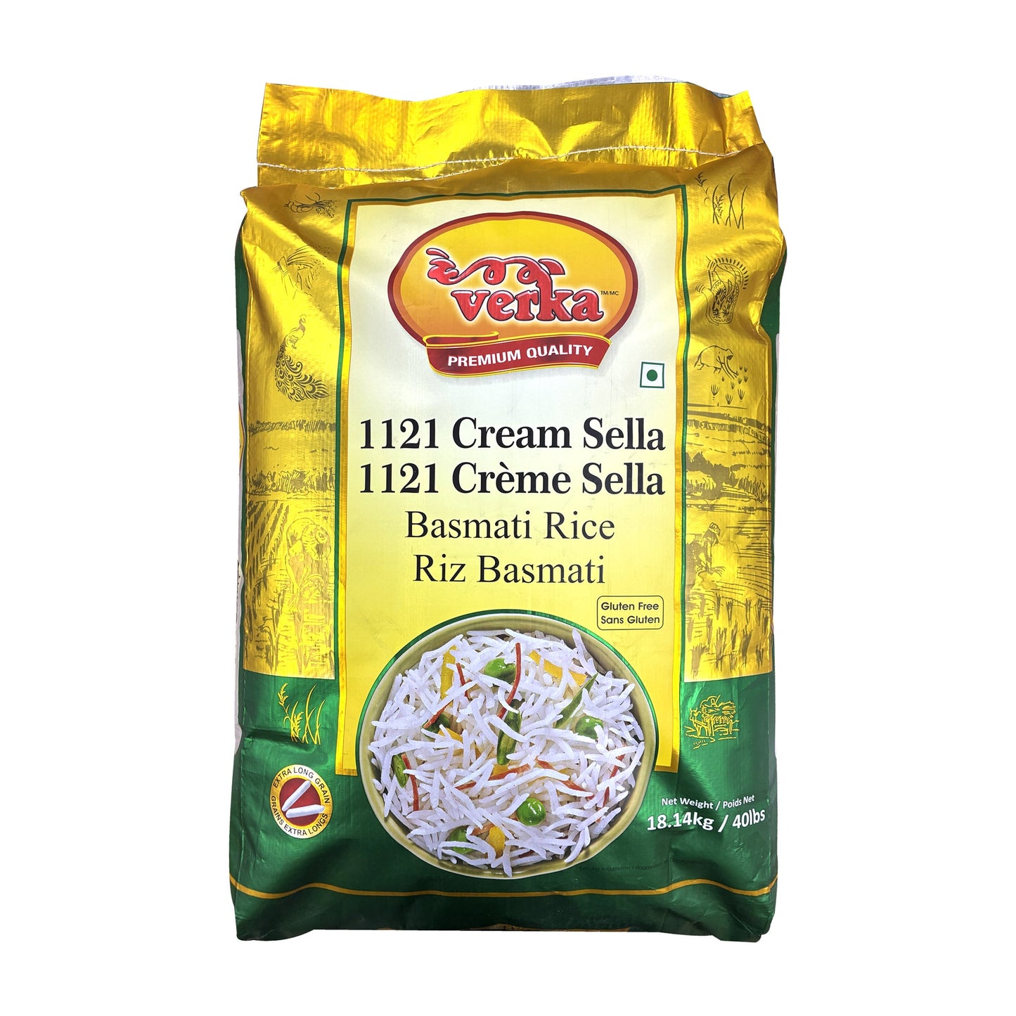 Verka 1121 Cream Sella Basmati Rice, 18.1 kg - image 1