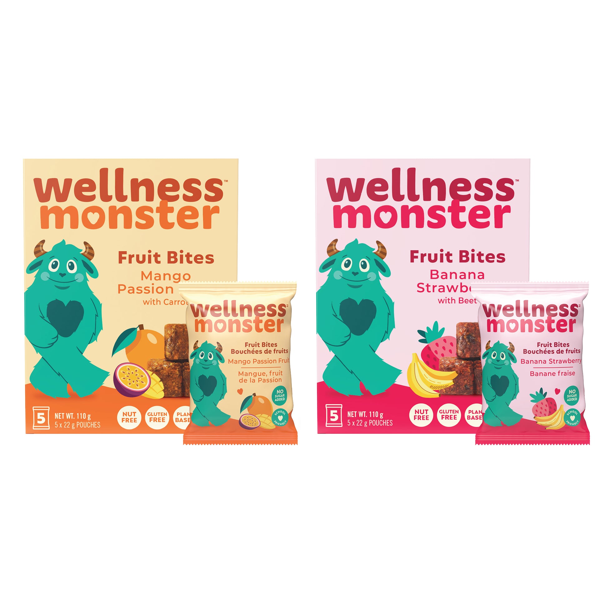 Wellness Monster -  Fruit Bites, Variety Pack, 30 × 22 g - image 1