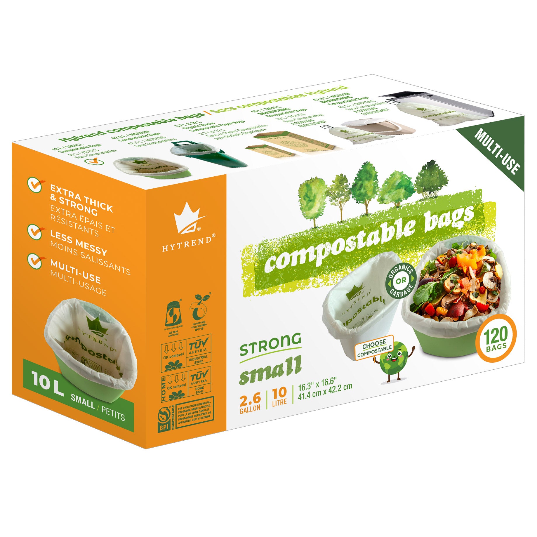 Hytrend Compostable Small Bin Liners,120-count - image 1