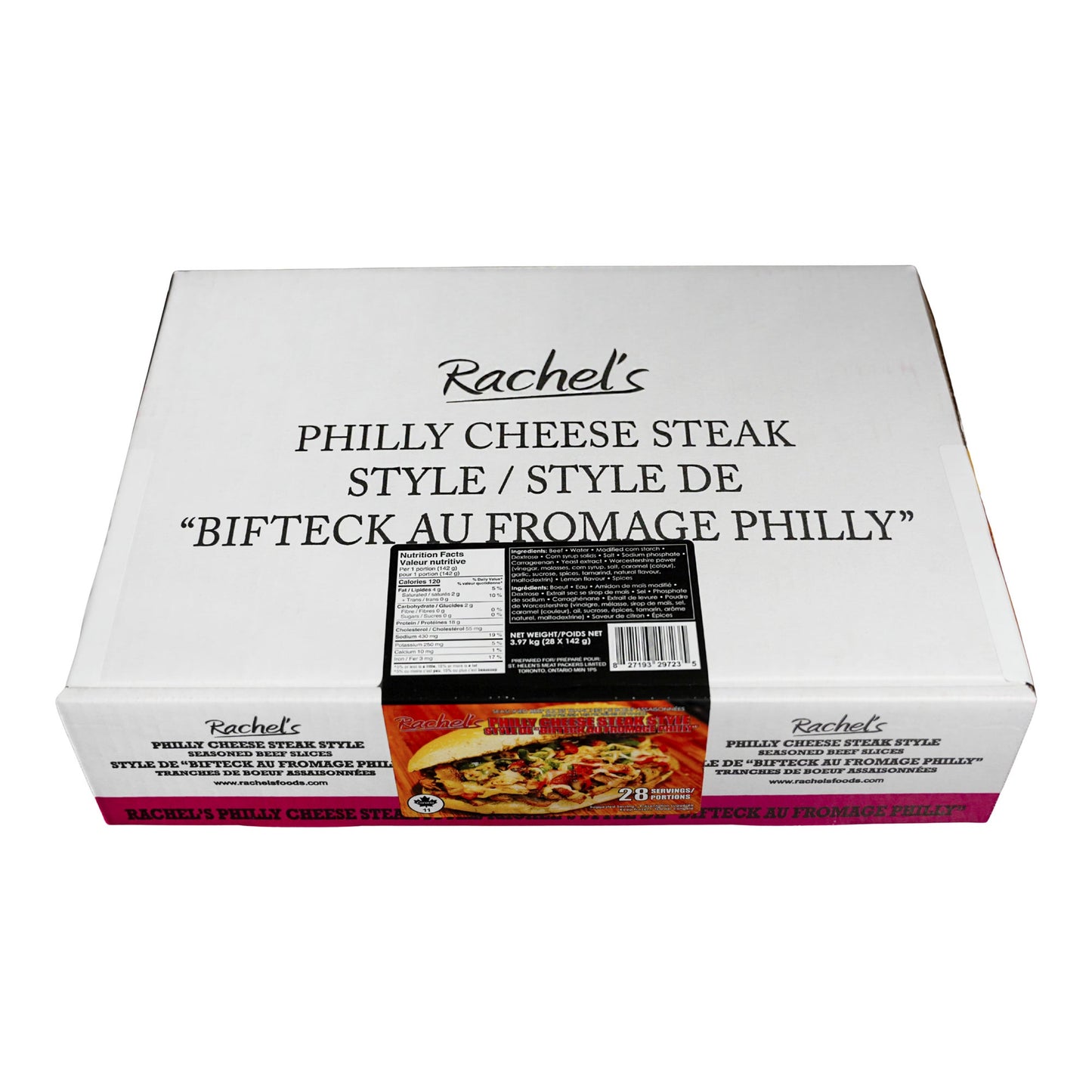 Rachel's Frozen Philly Cheese Steak Style Seasoned Beef Slices, 28 × 141 g - image 1