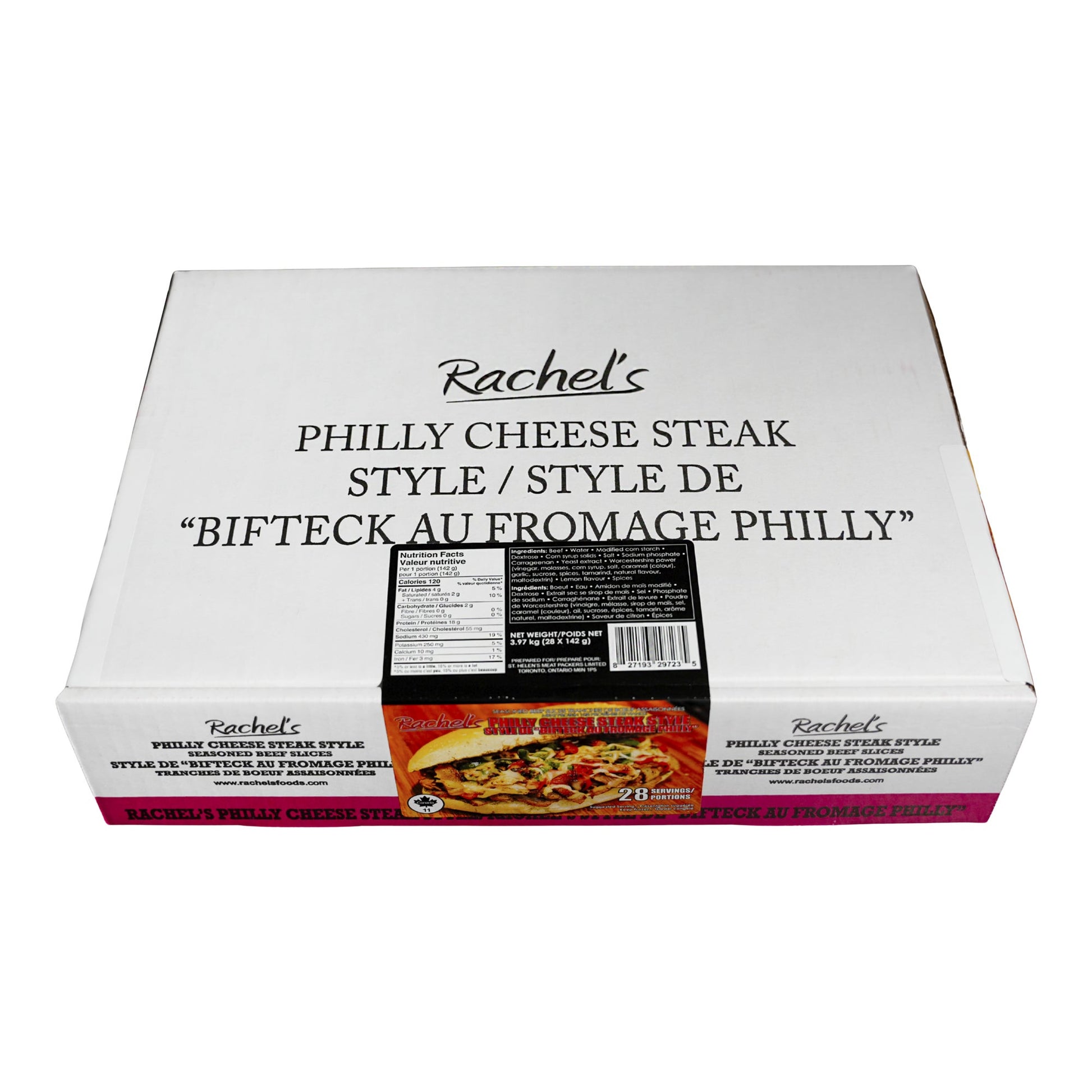 Rachel's Frozen Philly Cheese Steak Style Seasoned Beef Slices, 28 × 141 g - image 1