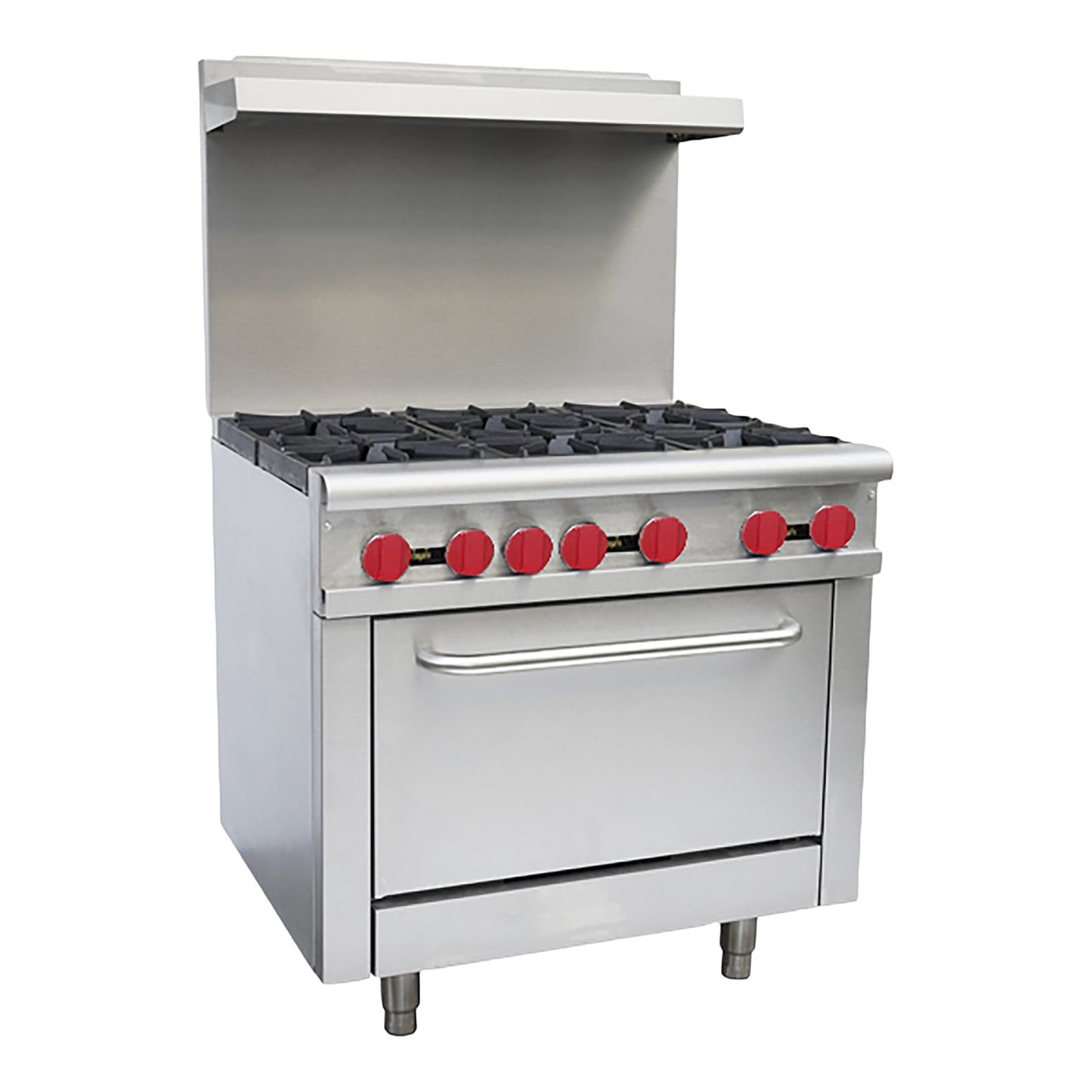 Zanduco 36 in 6-burner Stainless-steel Freestanding Commercial Gas Range - image 1