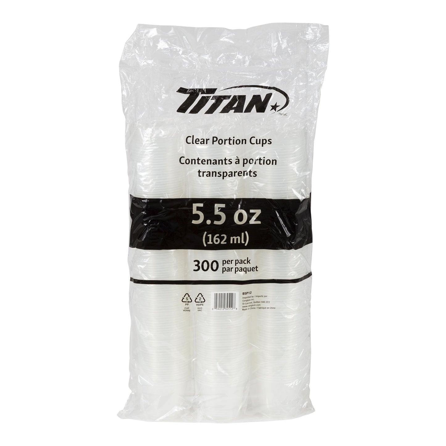 Titan 5.5 oz PP Portion Cup, Pack of 1200 - image 2