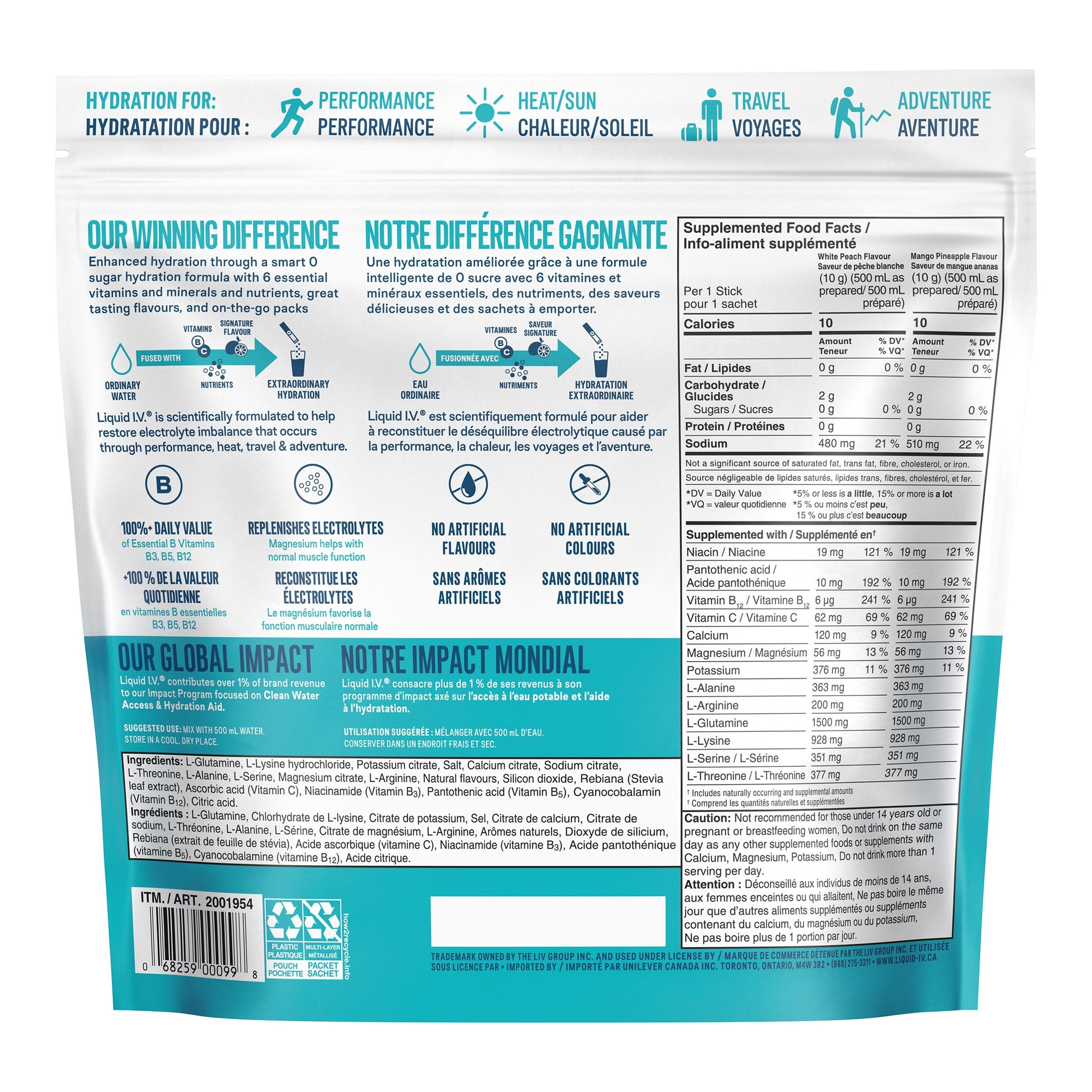 Liquid I.V. Sugar Free Hydration Variety Pack, 30 x 10 g - image 2