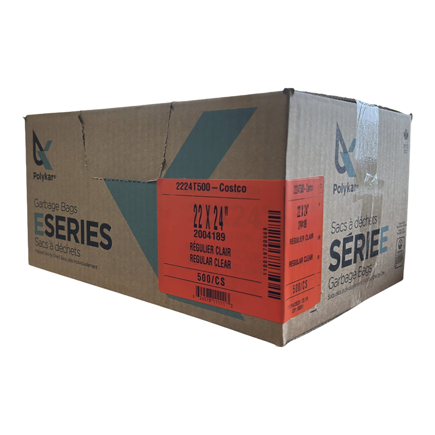 Eseries Polykar Clear Garbage Bag 22 x 24, Pack of 500 - image 1