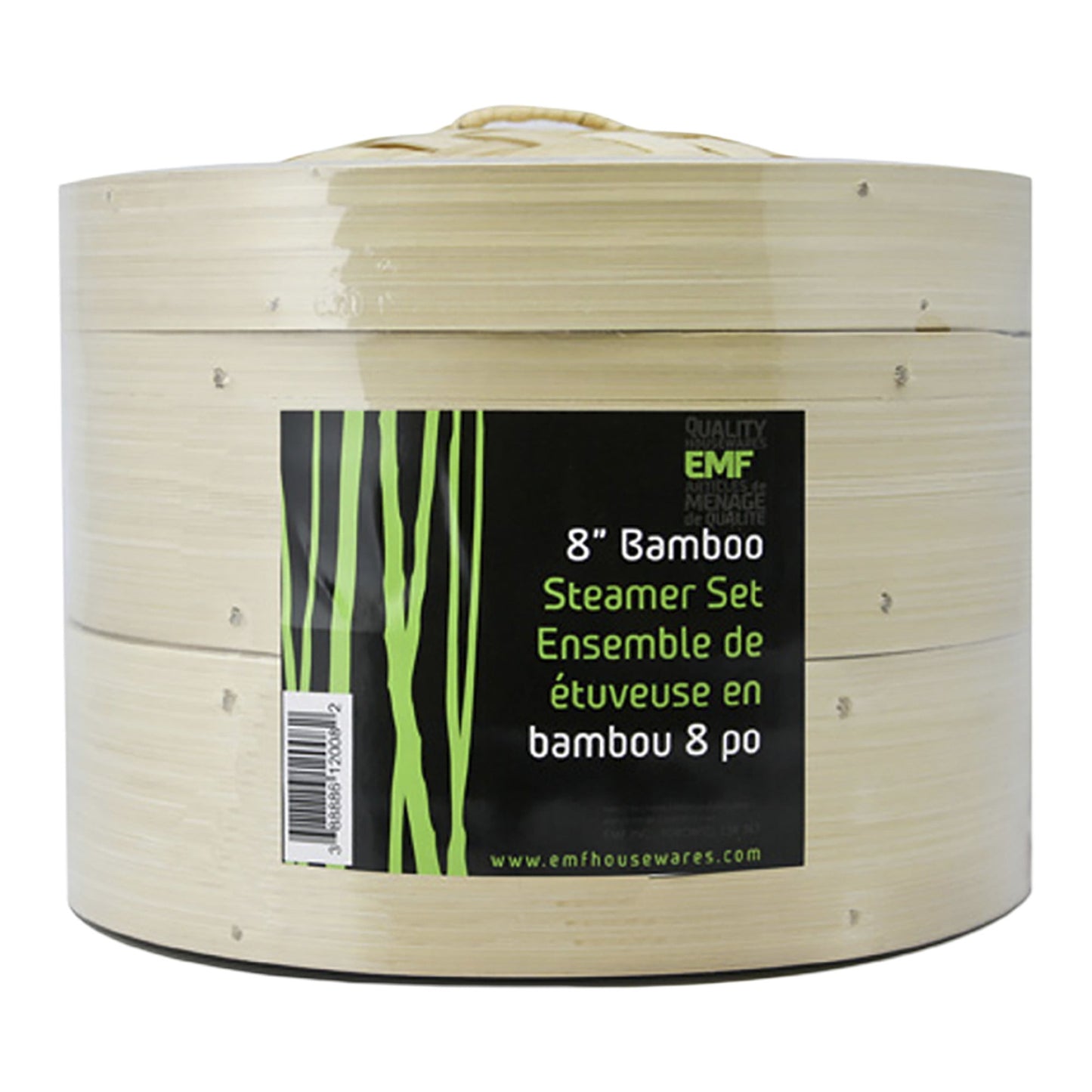 EMF 8 in. Bamboo Steamer Set - image 1
