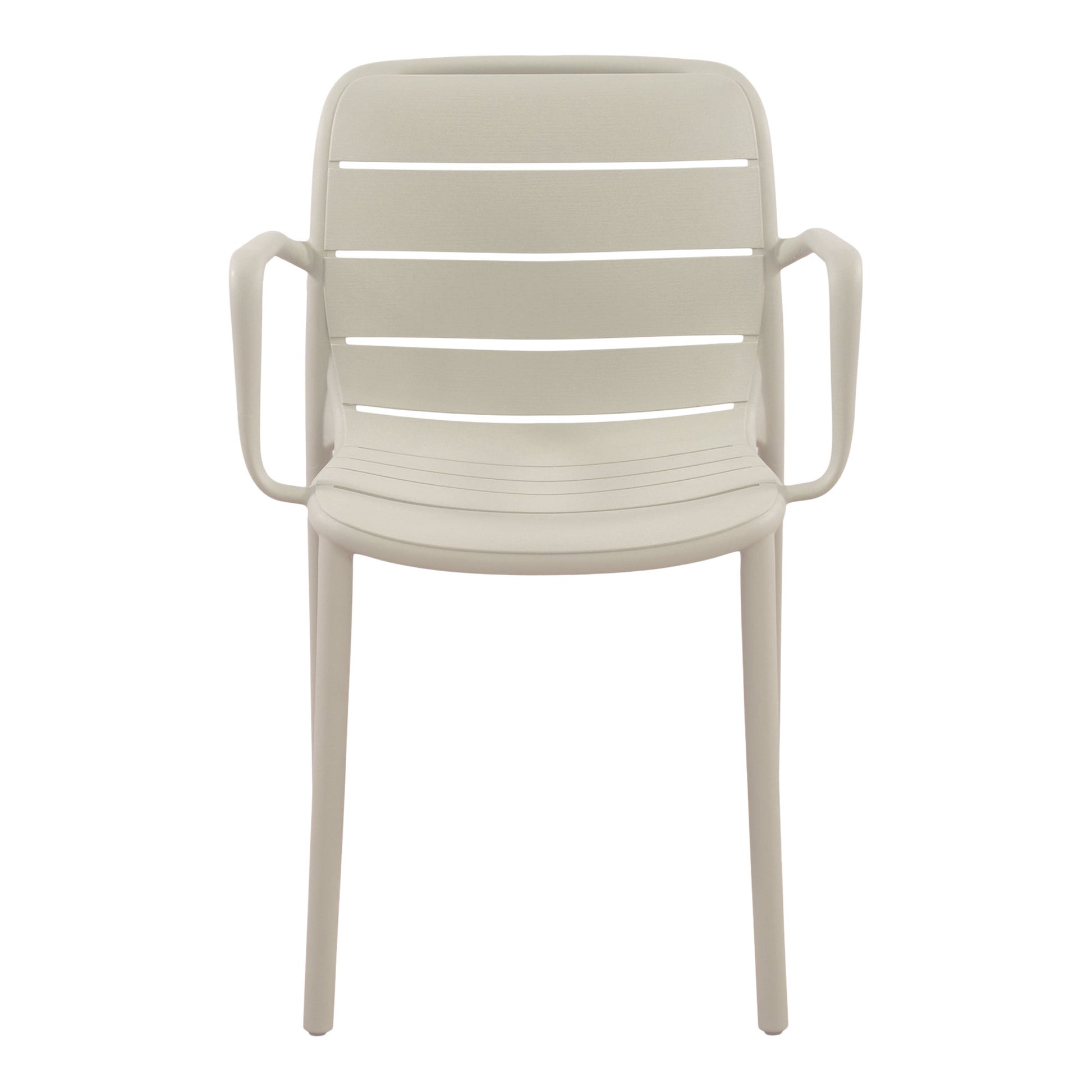 Patioflare Stacking Armchairs, Cream, 2-Pack - image 2