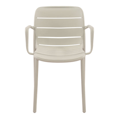 Patioflare Stacking Armchairs, Cream, 2-Pack - image 2