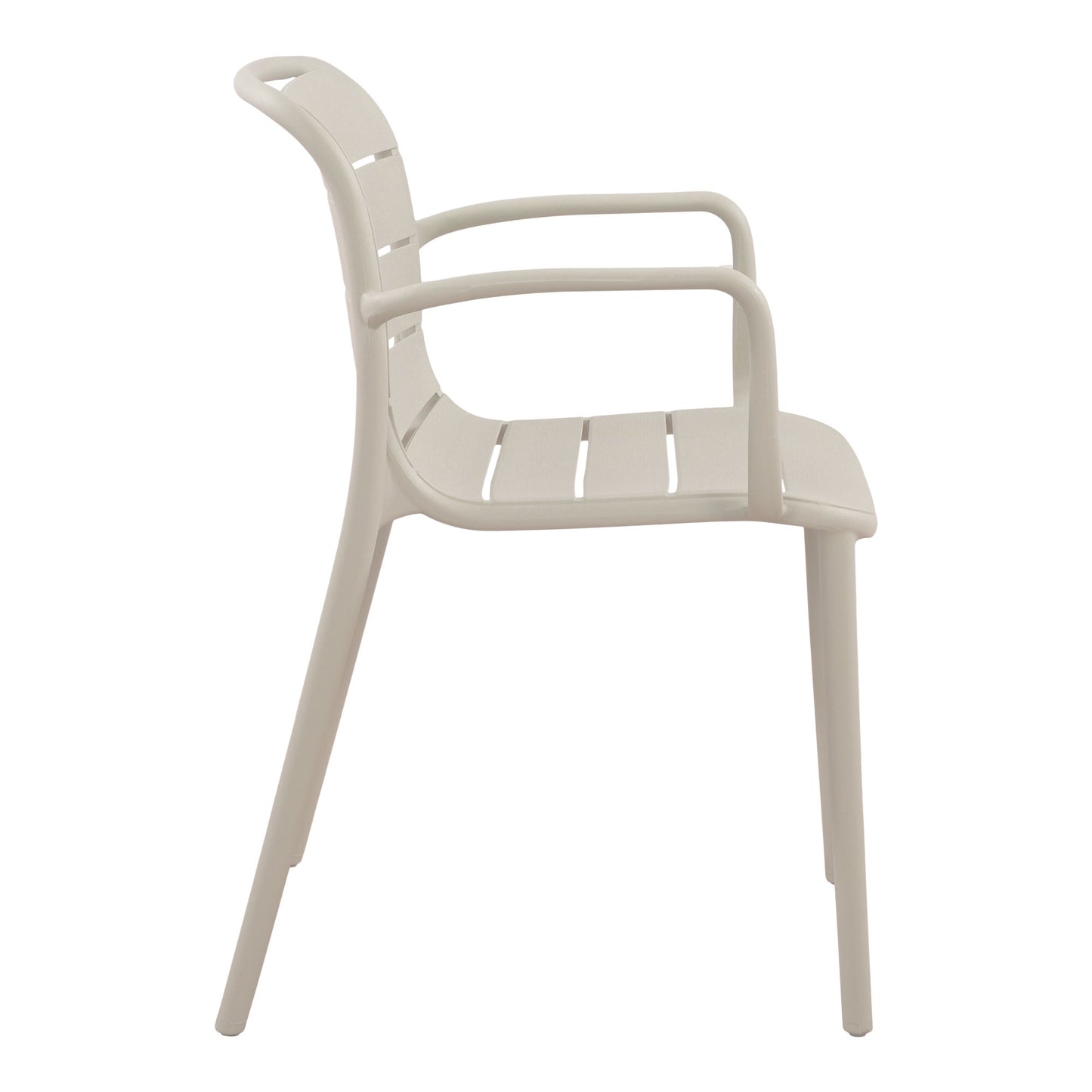 Patioflare Stacking Armchairs, Cream, 2-Pack - image 3