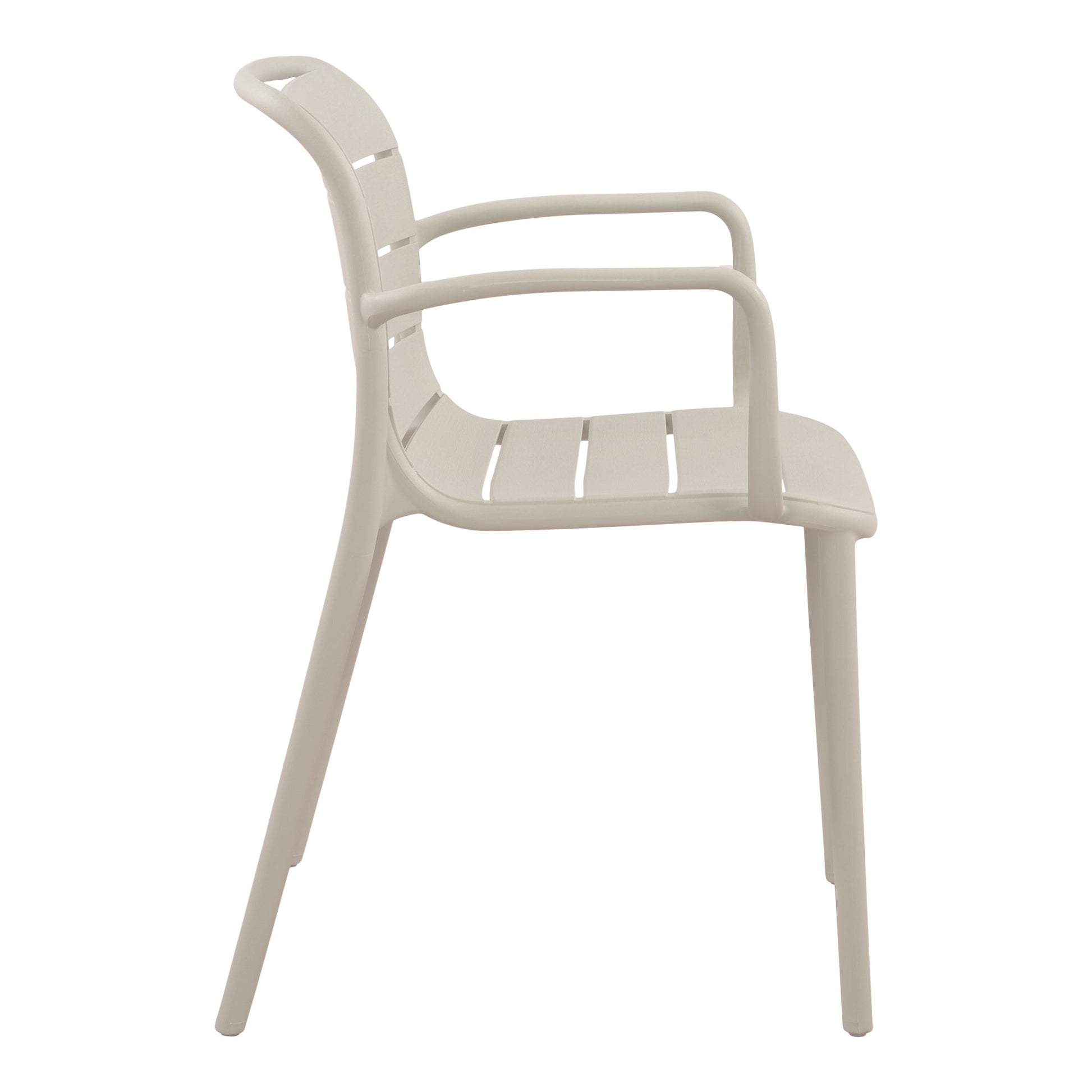 Patioflare Stacking Armchairs, Cream, 2-Pack - image 3