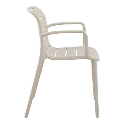 Patioflare Stacking Armchairs, Cream, 2-Pack - image 3