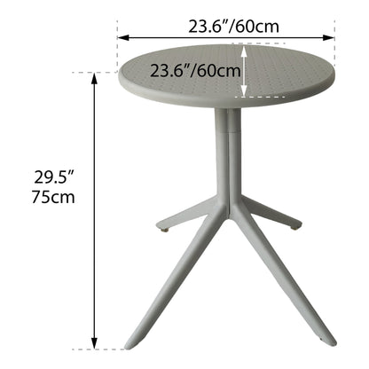 Patioflare 24IN Folding Top Patio Table, Grey - image 4