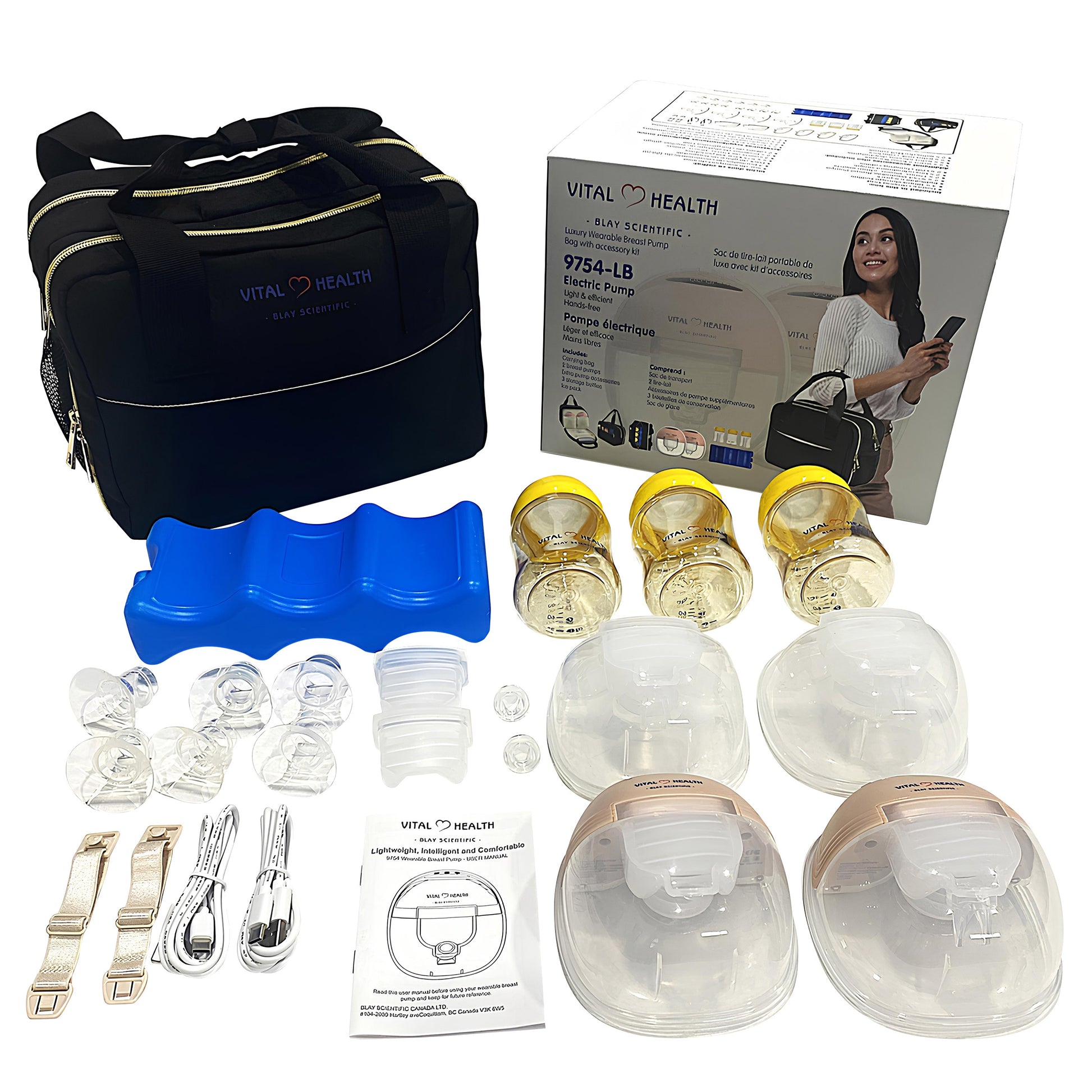 Vital Health Wearable Breast Pump with Luxury Bag - image 2