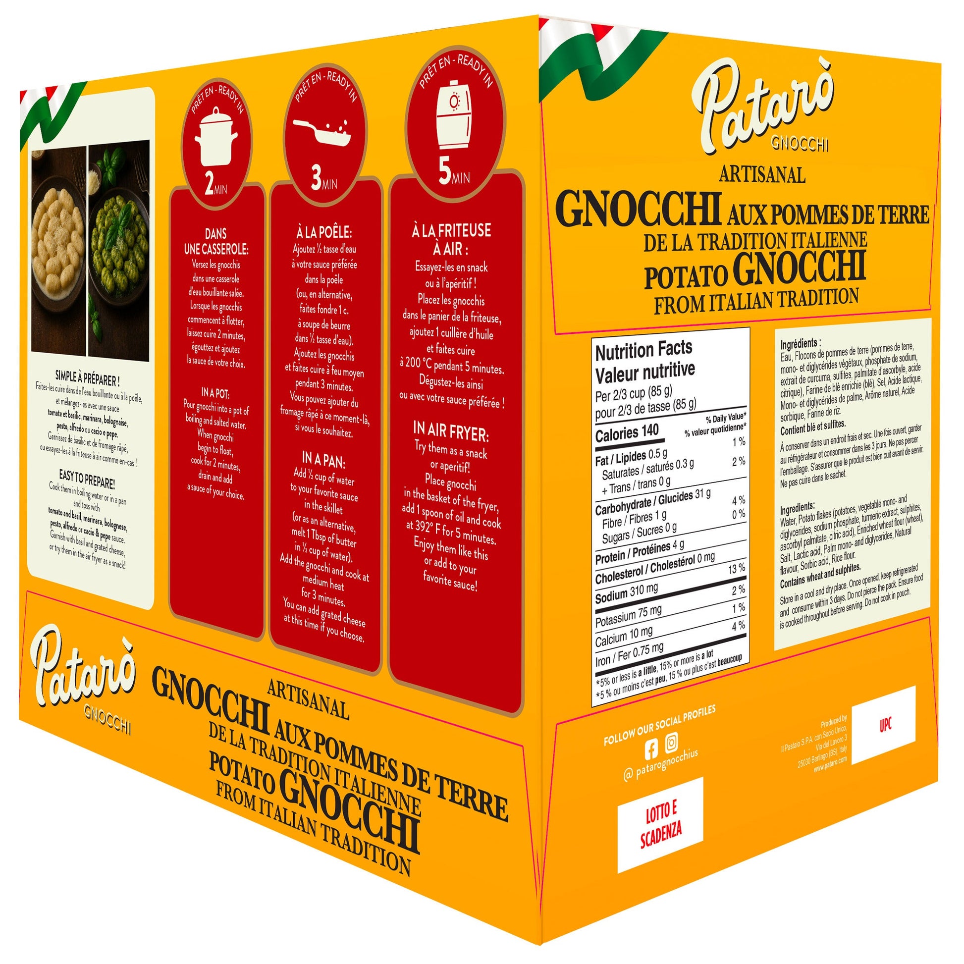 Pataro Potato Gnocchi, 4 x 750 g - image 2