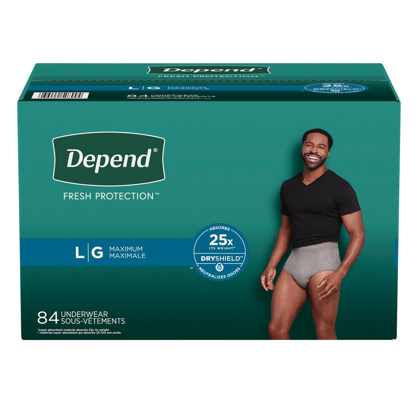 Depend Men's Maximum Absorbency Underwear, Large - image 2