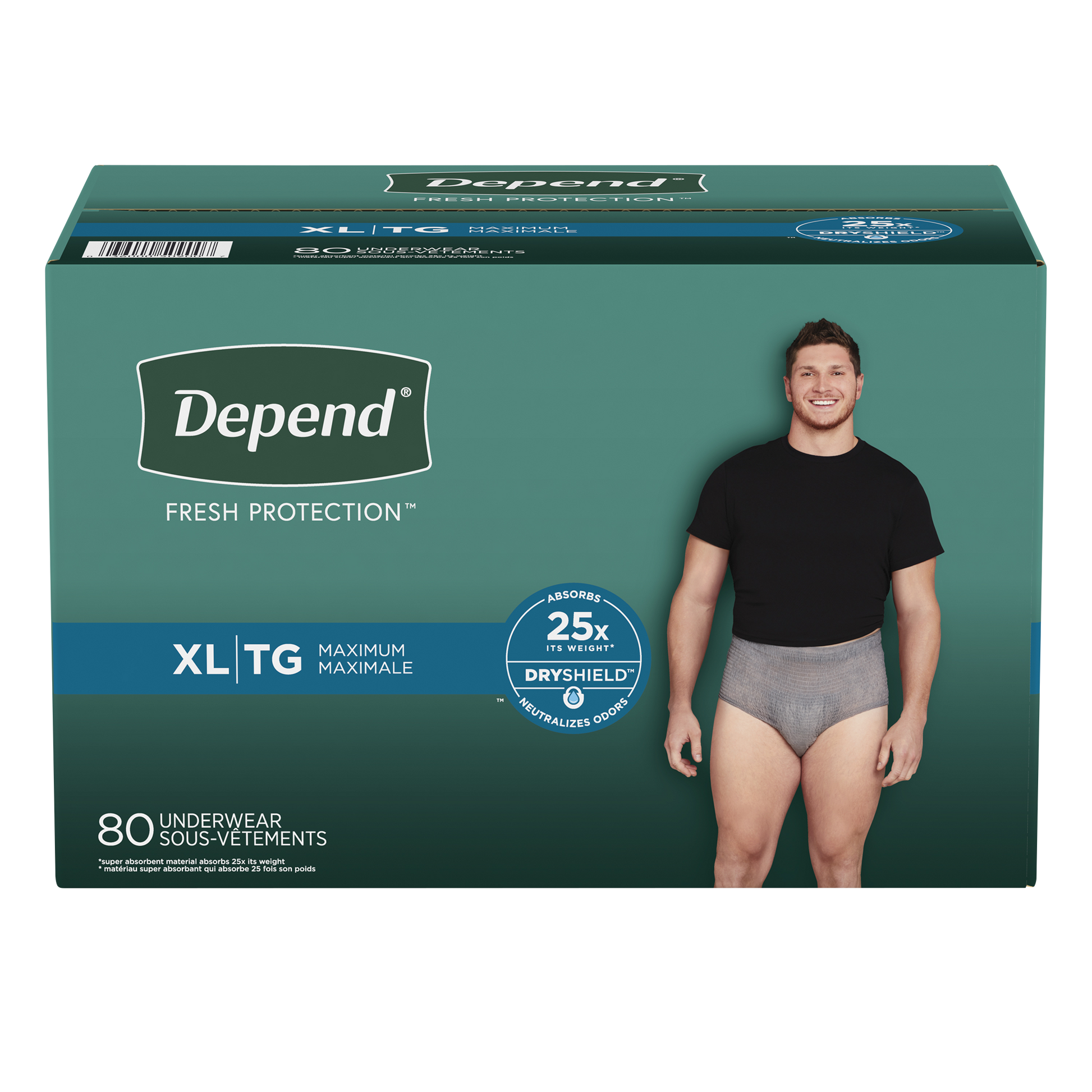 Depend Men's Maximum Absorbency Underwear, X-large - image 2