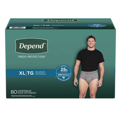 Depend Men's Maximum Absorbency Underwear, X-large - image 2