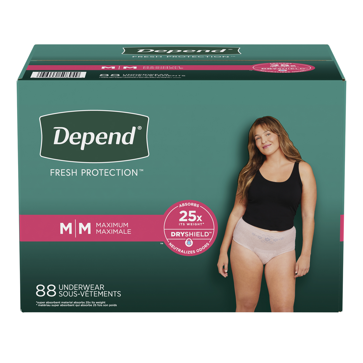 Depend Women's Underwear & Maximum Absorbency, Medium - image 2