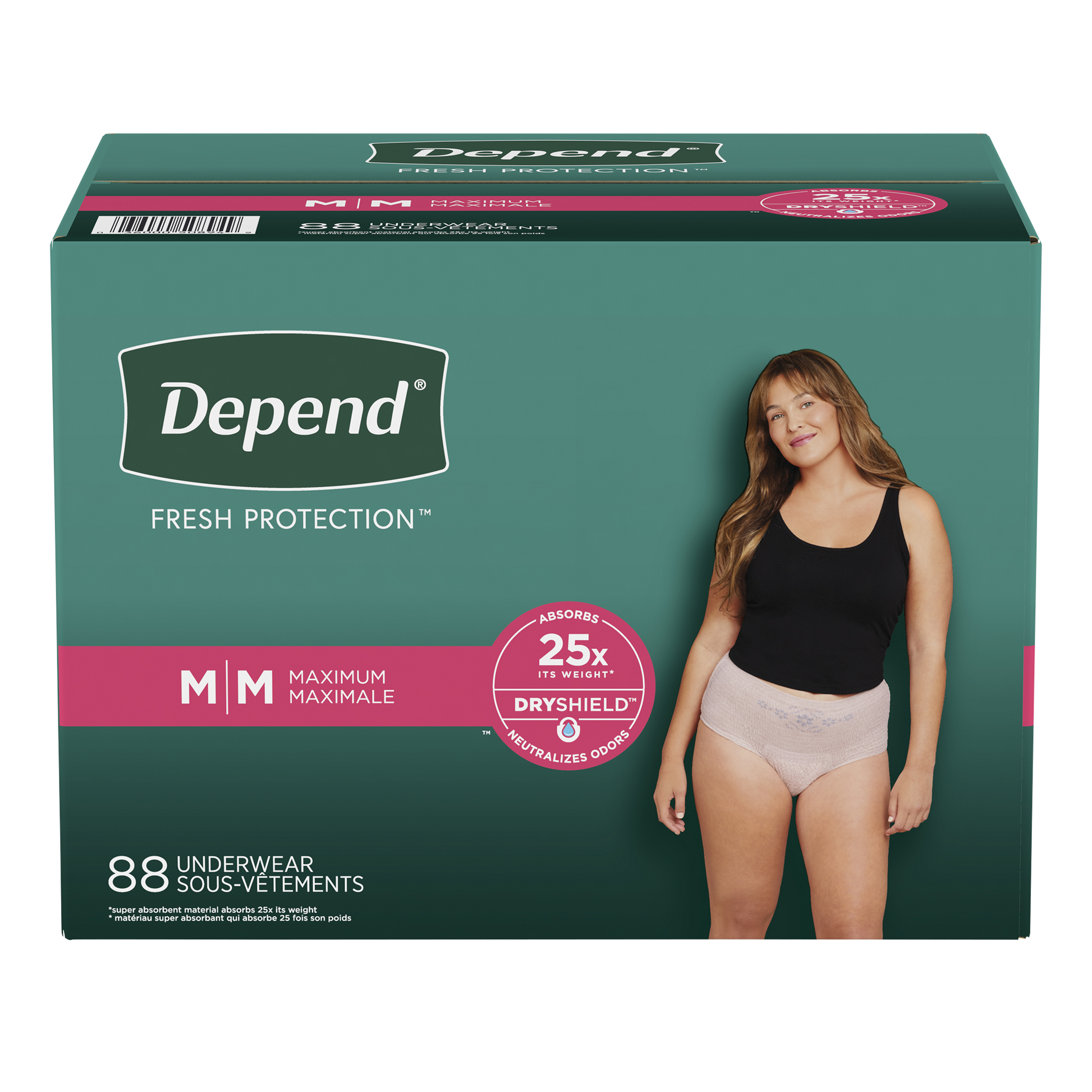 Depend Women's Underwear & Maximum Absorbency, Medium - image 2