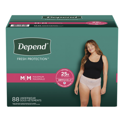 Depend Women's Underwear & Maximum Absorbency, Medium - image 2