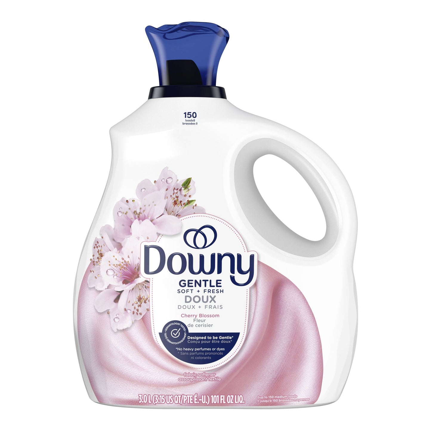 Downy Gentle Soft + Fresh Fabric Softener Liquid, Cherry Blossom Scent, 150 loads - image 1