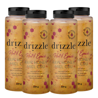 Drizzle Hot Raw Honey, 4 × 330 g - image 1