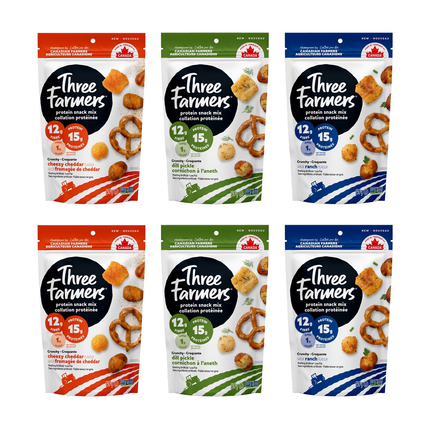 Three Farmers Protein Snack Mix, 6 × 150 g - image 1
