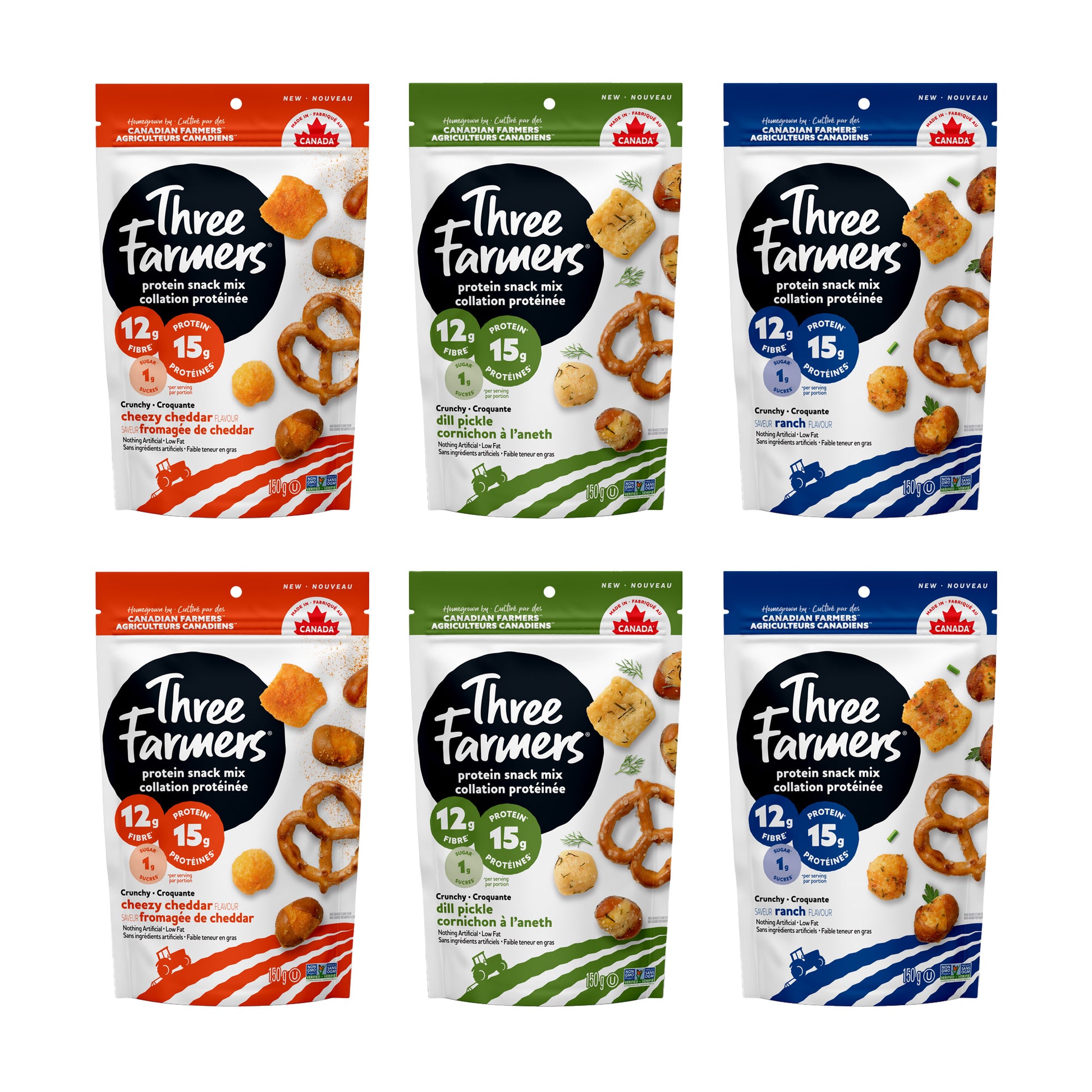 Three Farmers Protein Snack Mix, 6 × 150 g - image 1