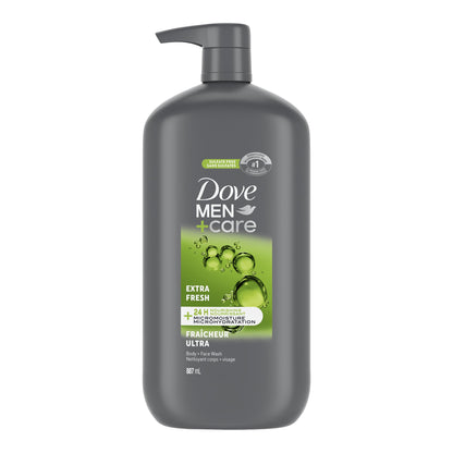 Dove Men + Care Extra Fresh Body Wash, 2 x 887 mL - image 2